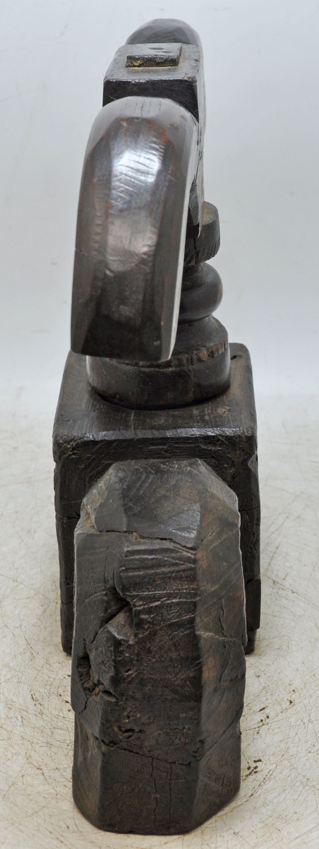 Antique Wooden Large Kitchenware Juicer Original Old Hand Carved