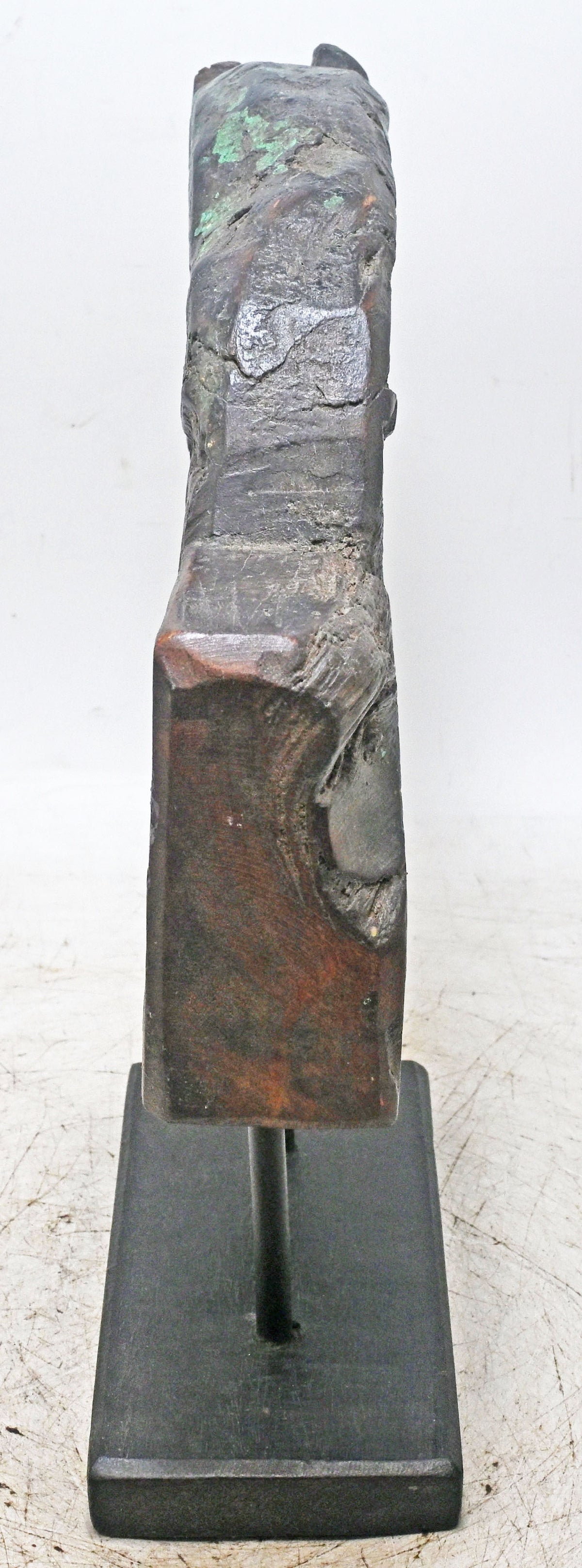 Antique Wooden Architectural Horse Head Bust Figurine Original Old Hand Carved