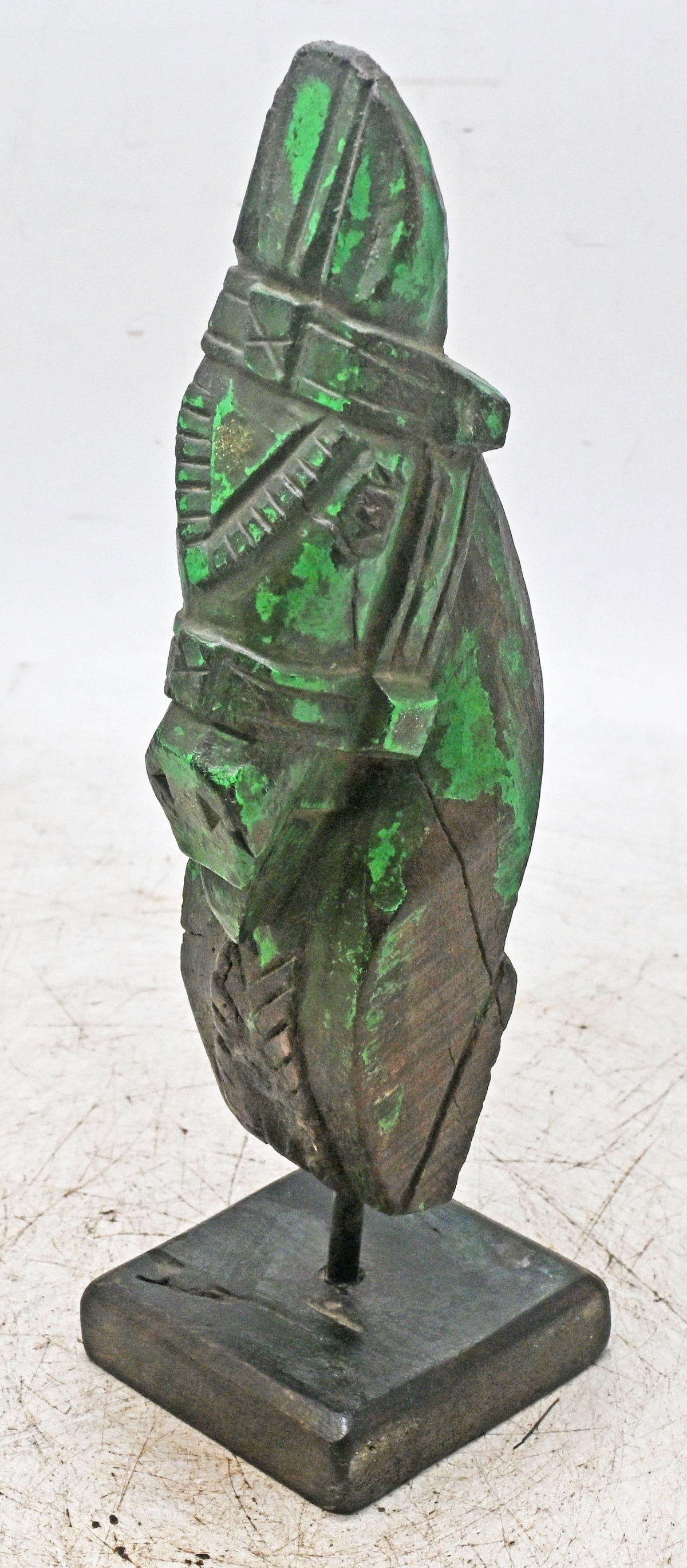 Antique Wooden Architectural Horse Head Bust Figurine Original Old Hand Carved