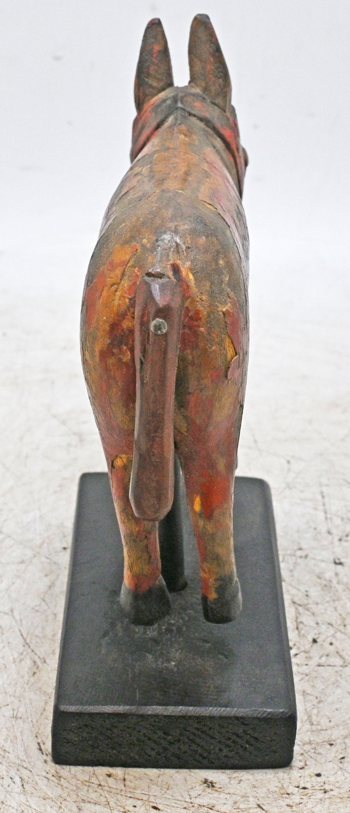 Vintage Wooden Horse Figurine on Stand Original Old Fine Hand Carved
