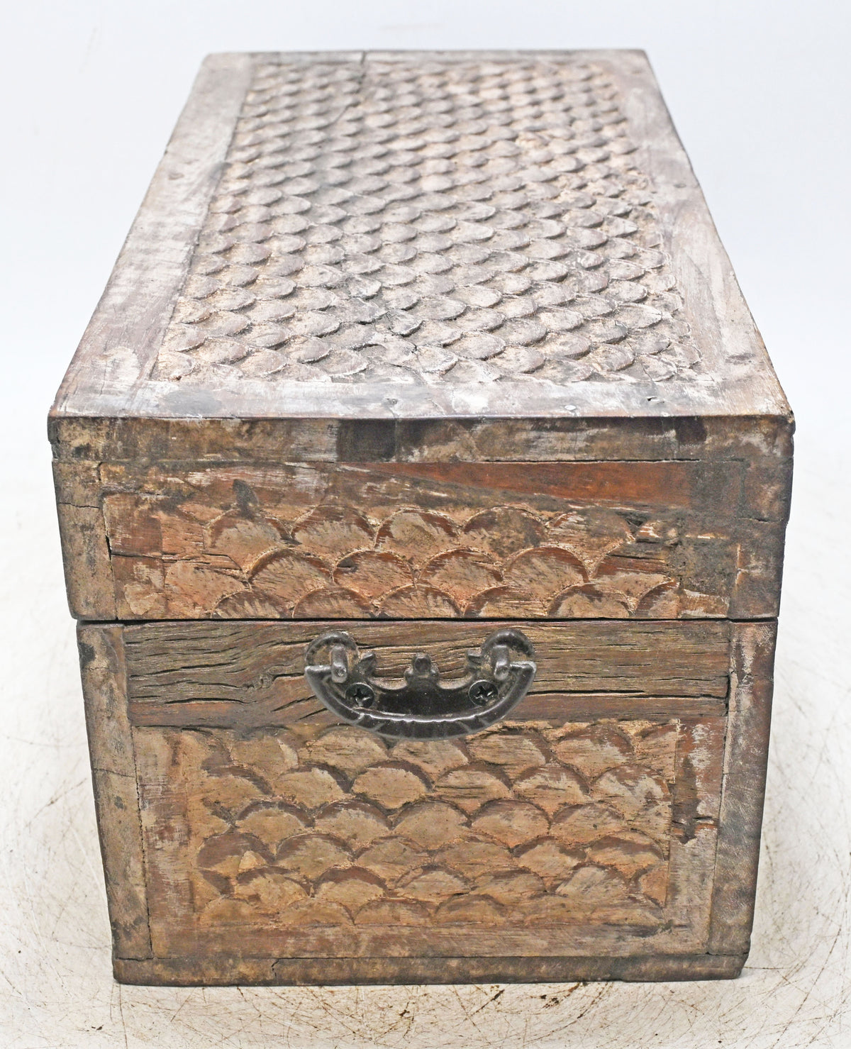 Vintage Wooden Storage Chest Box Original Old Hand Crafted Fine Carved