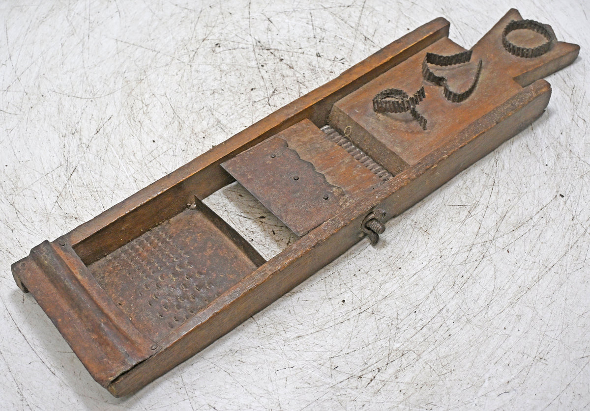 Antique Wooden Kitchenware Cutter Tool Original Old Hand Crafted