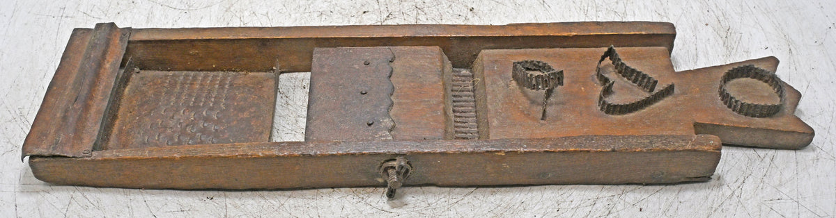 Antique Wooden Kitchenware Cutter Tool Original Old Hand Crafted