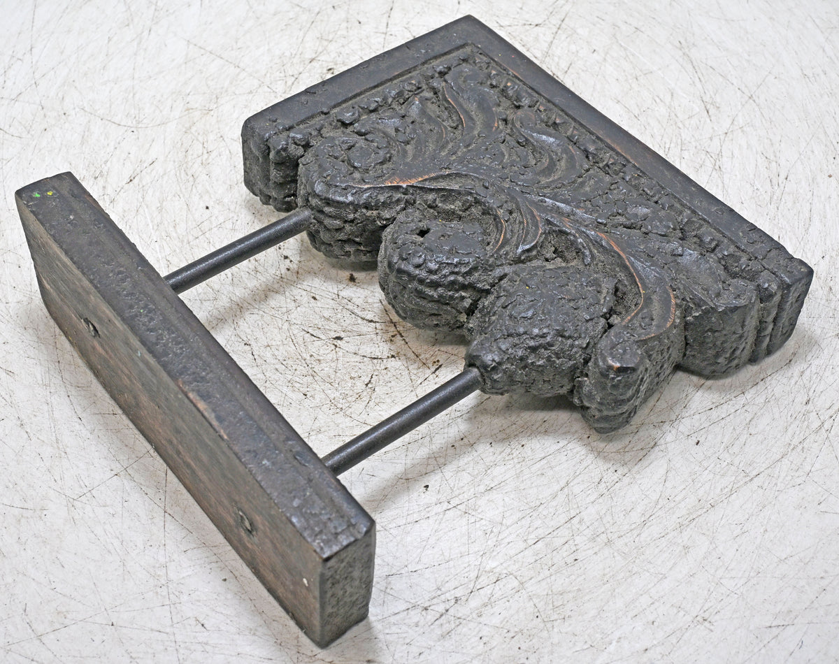 Antique Wooden Bracket Carving on Stand Original Old Fine Hand Carved