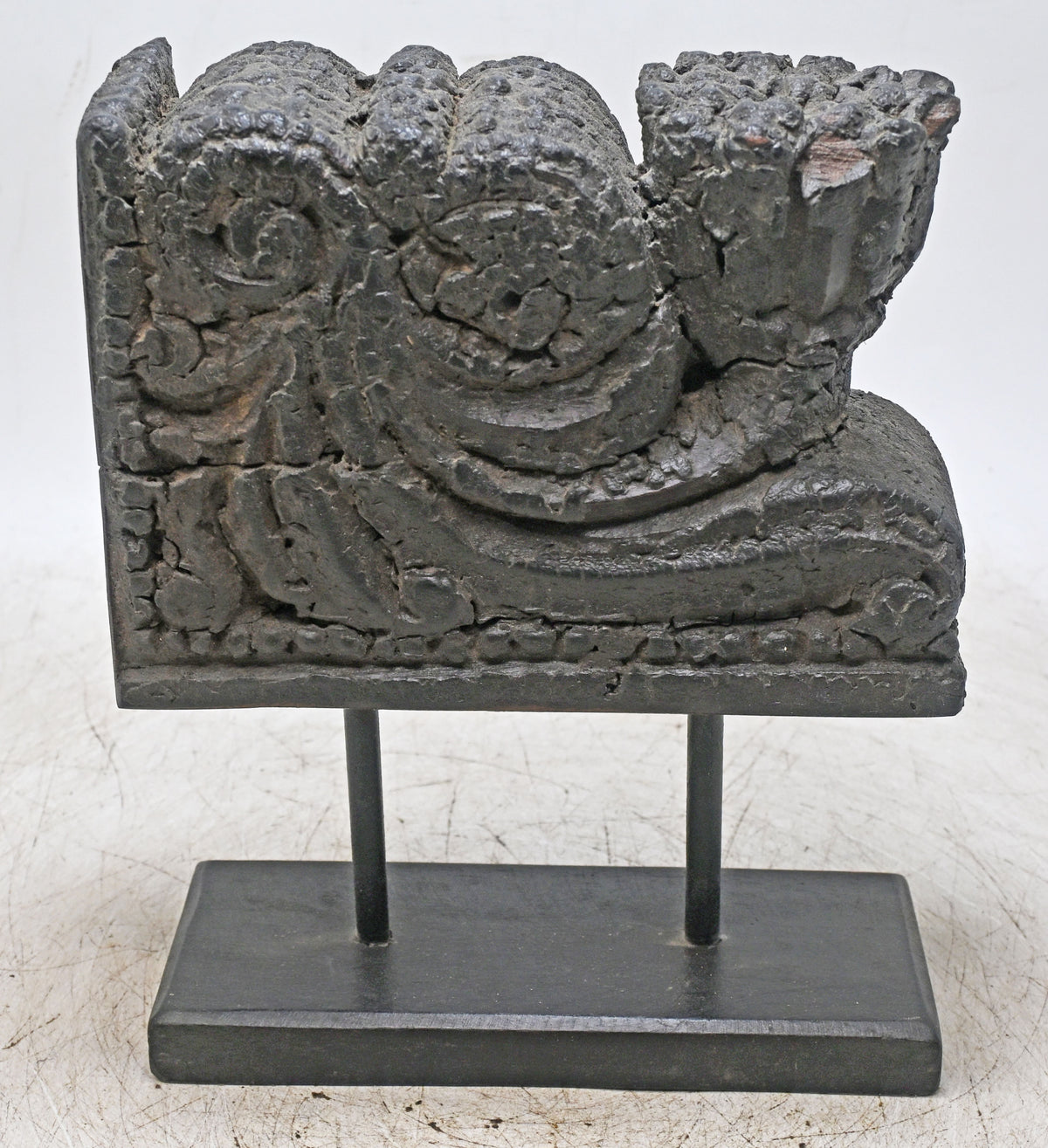 Antique Wooden Bracket Carving on Stand Original Old Fine Hand Carved