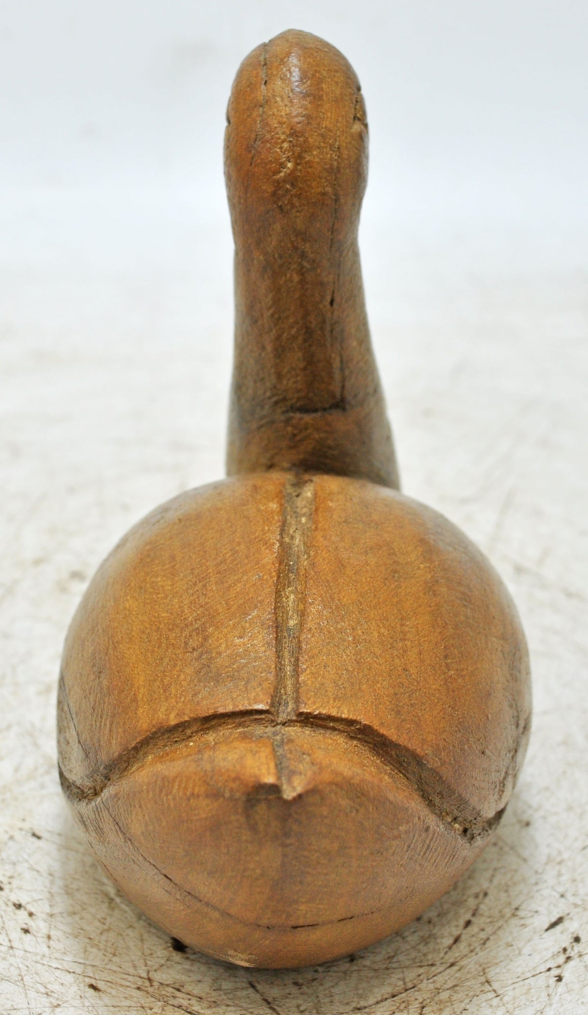 Vintage Wooden Duck Bird Figurine Original Old Hand Carved