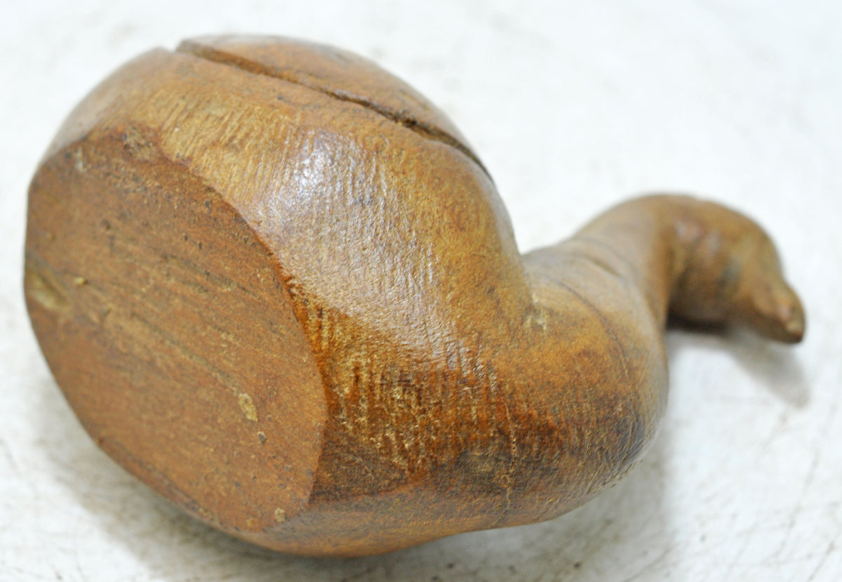Vintage Wooden Duck Bird Figurine Original Old Hand Carved