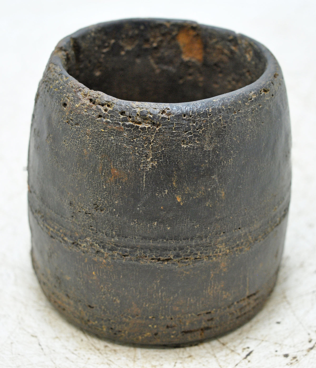 Antique Wooden Grain Measurement Paili Pot Original Old Hand Carved