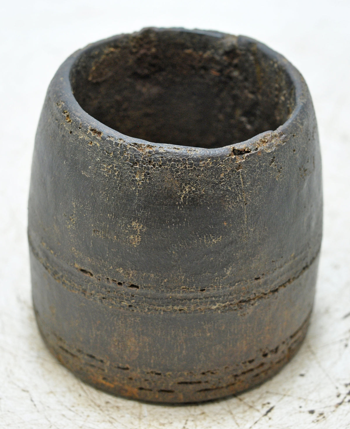 Antique Wooden Grain Measurement Paili Pot Original Old Hand Carved