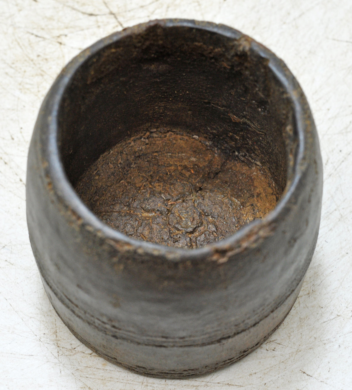 Antique Wooden Grain Measurement Paili Pot Original Old Hand Carved