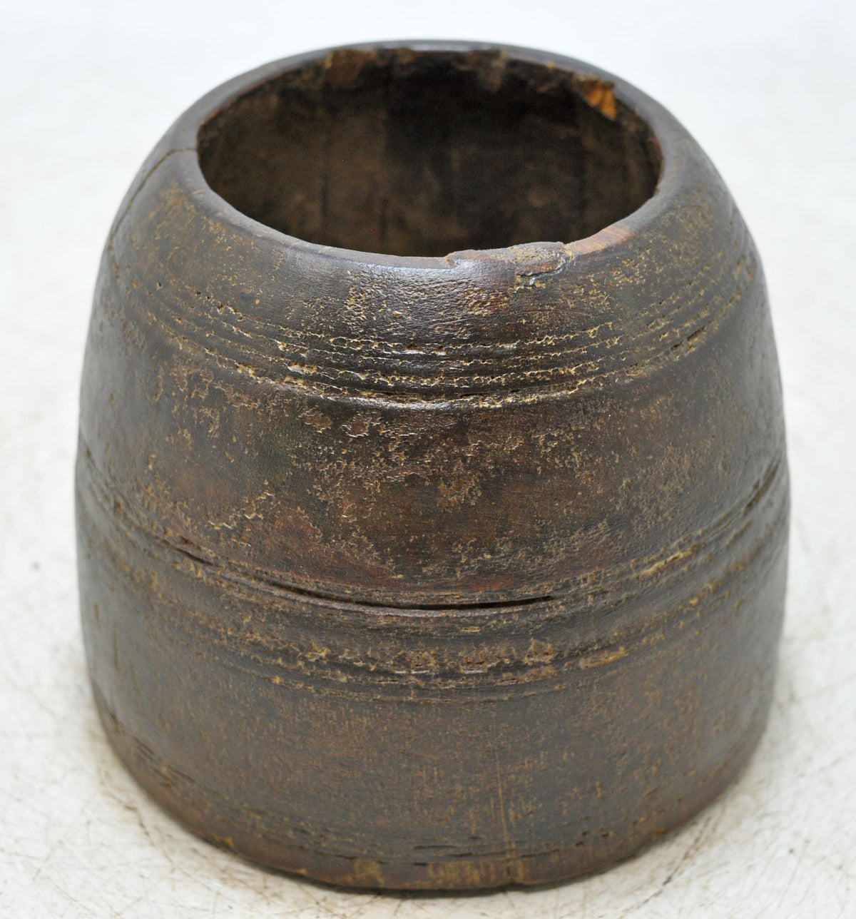 Antique Wooden Grain Measurement Paili Pot Original Old Hand Carved