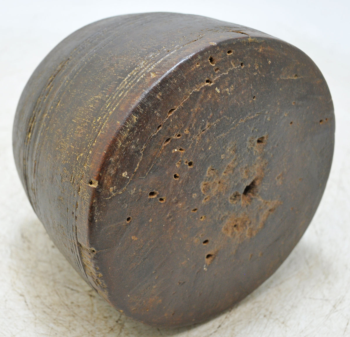 Antique Wooden Grain Measurement Paili Pot Original Old Hand Carved