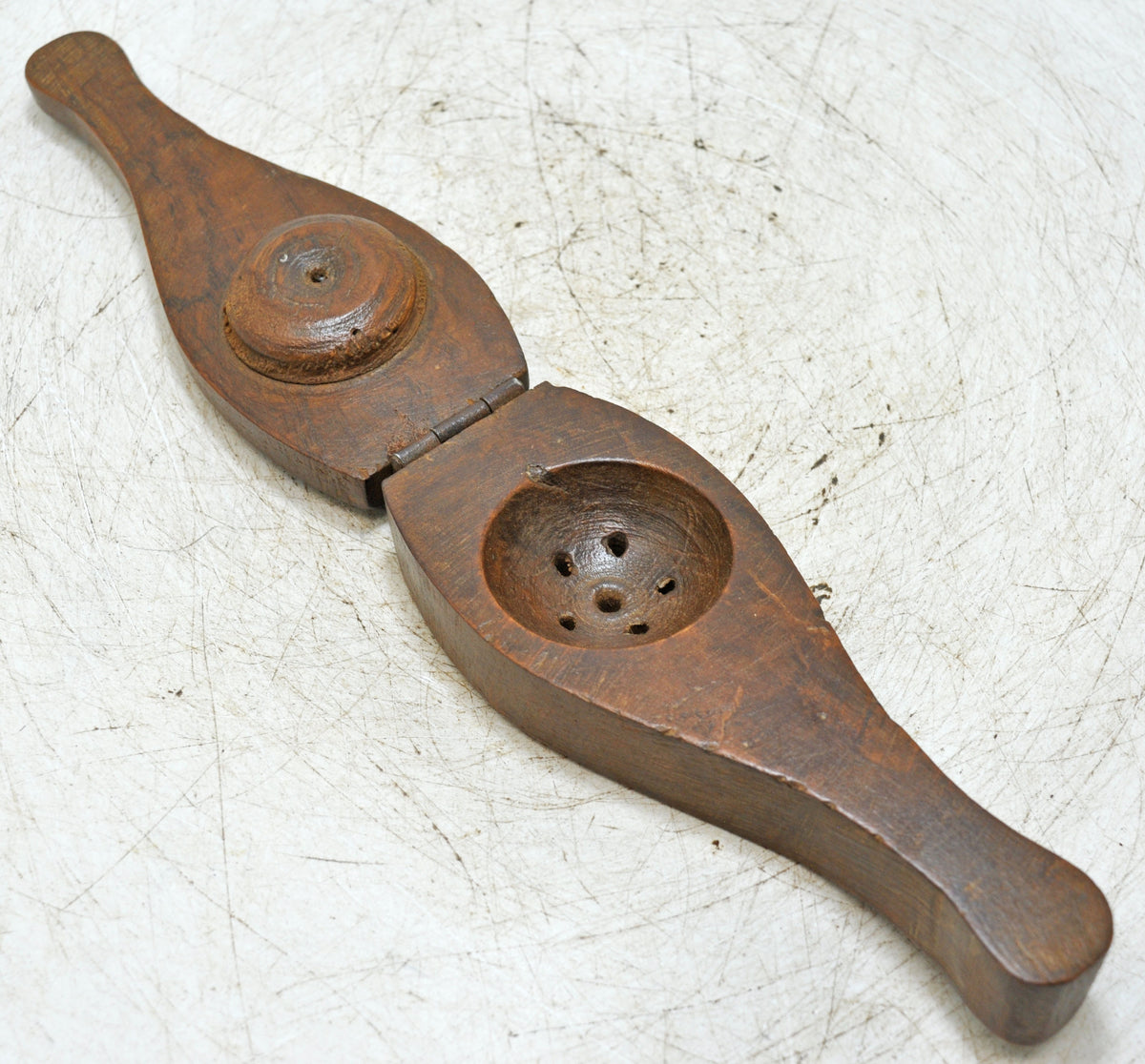 Antique Wooden Kitchenware Lemon Juicer Original Old Hand Crafted