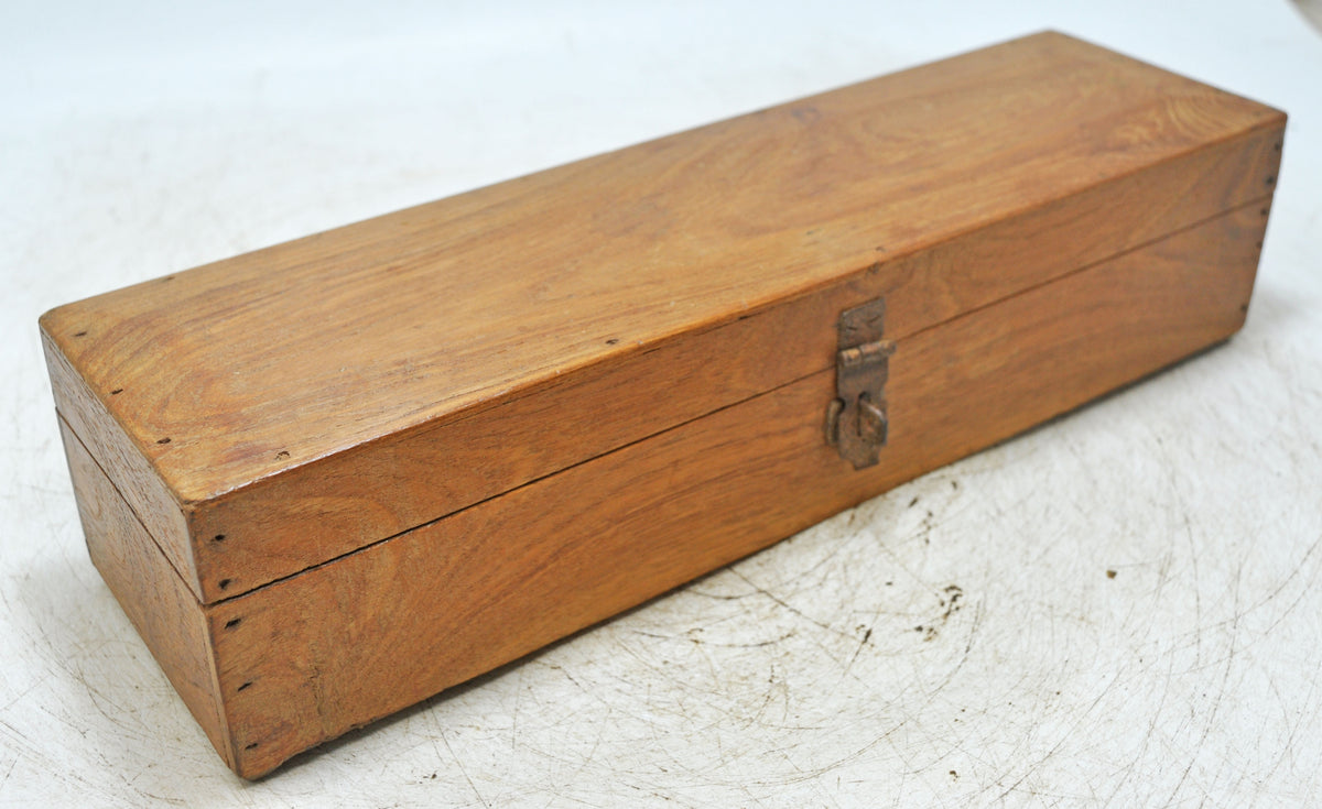 Vintage Wooden Pencil Stationary Box Original Old Hand Crafted