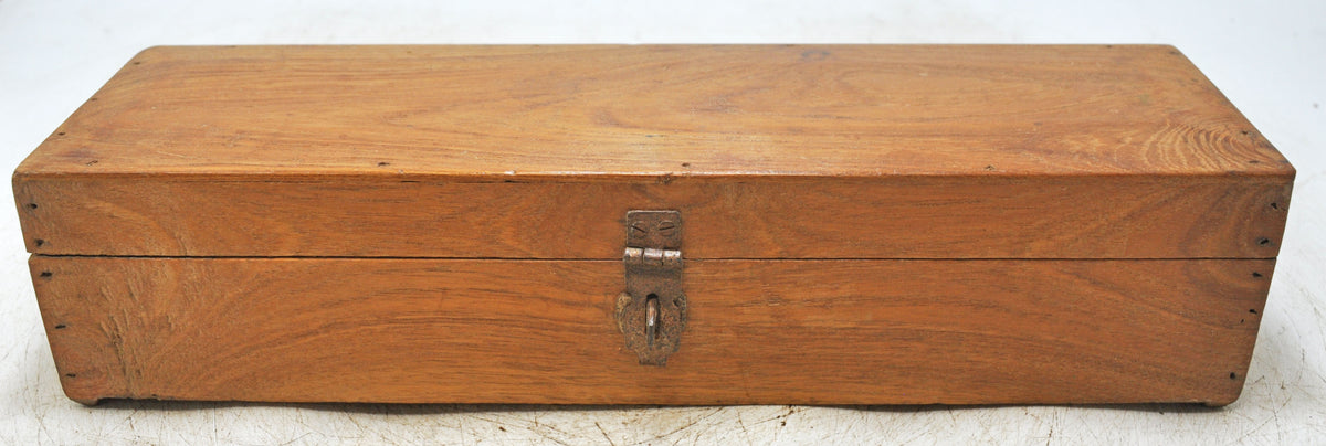 Vintage Wooden Pencil Stationary Box Original Old Hand Crafted