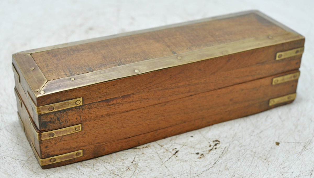 Vintage Wooden Pencil Stationary Box Original Old Hand Crafted