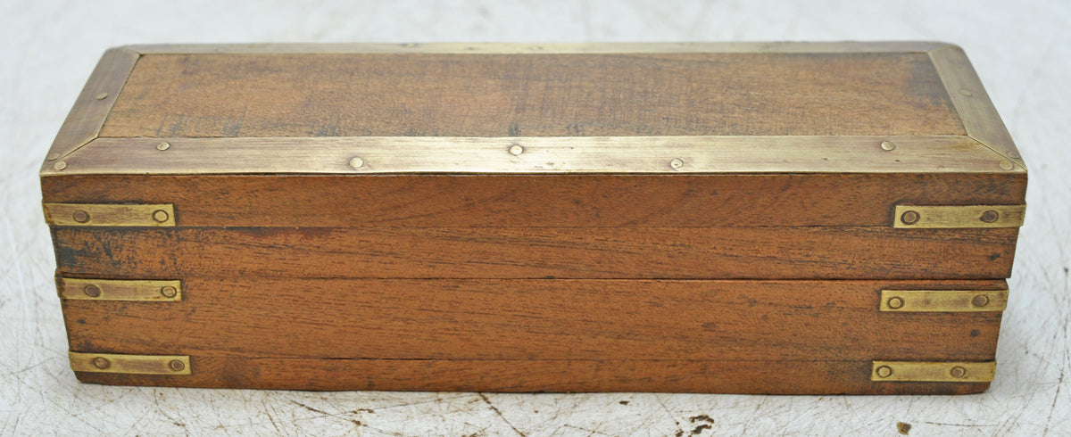 Vintage Wooden Pencil Stationary Box Original Old Hand Crafted