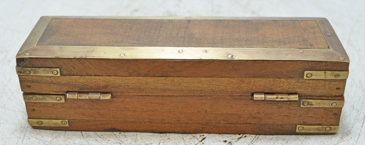 Vintage Wooden Pencil Stationary Box Original Old Hand Crafted