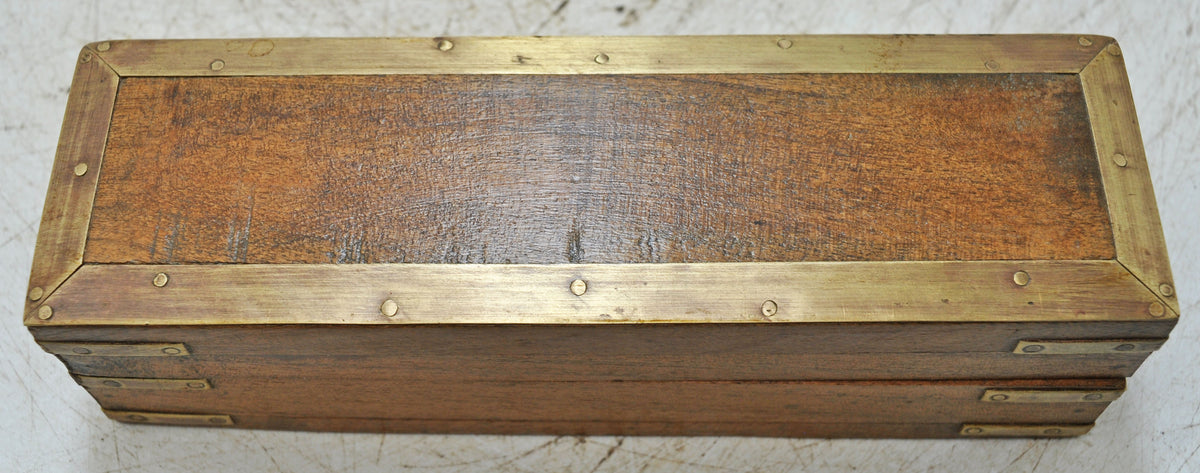 Vintage Wooden Pencil Stationary Box Original Old Hand Crafted