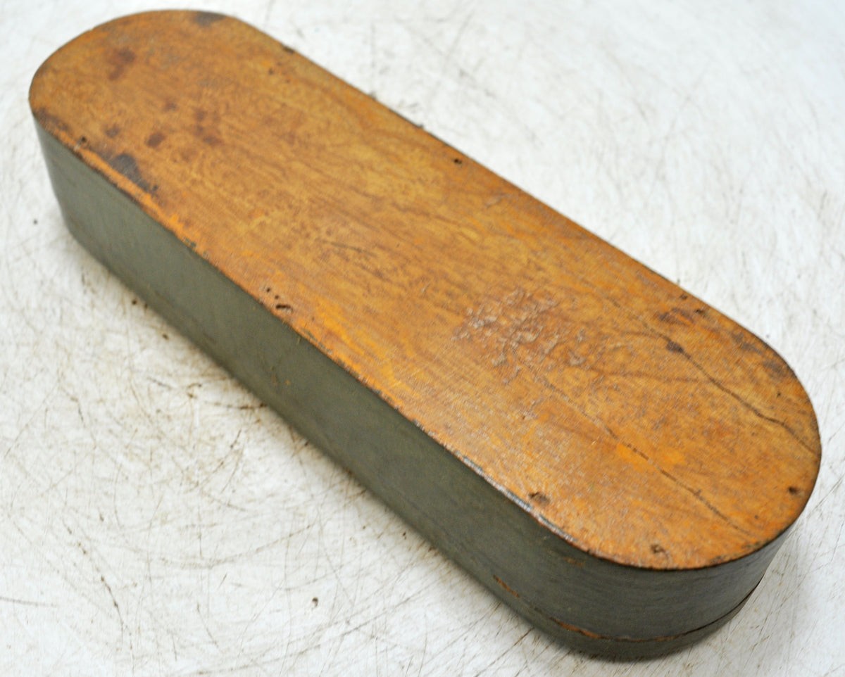 Vintage Wooden Long Pencil Stationary Box Original Old Hand Crafted Painted
