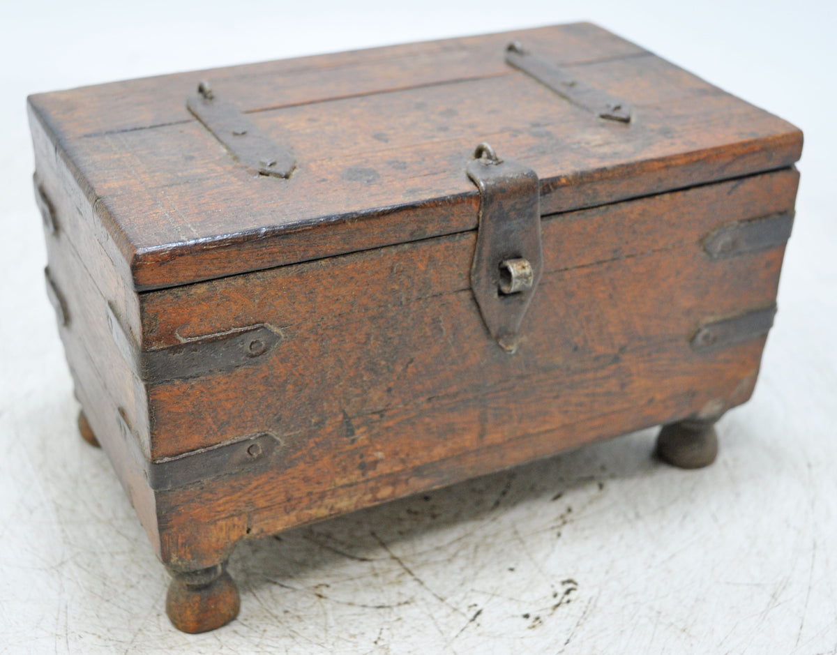 Vintage Wooden Small Storage Box Original Old Hand Crafted