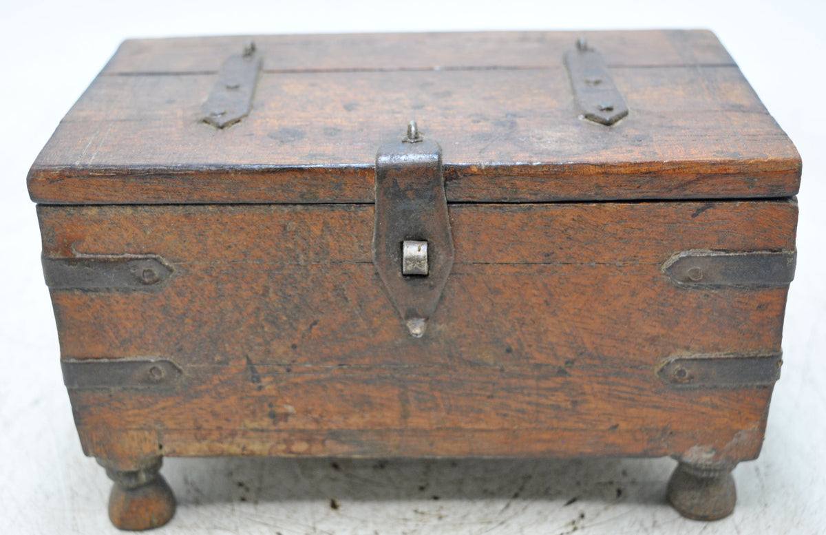 Vintage Wooden Small Storage Box Original Old Hand Crafted