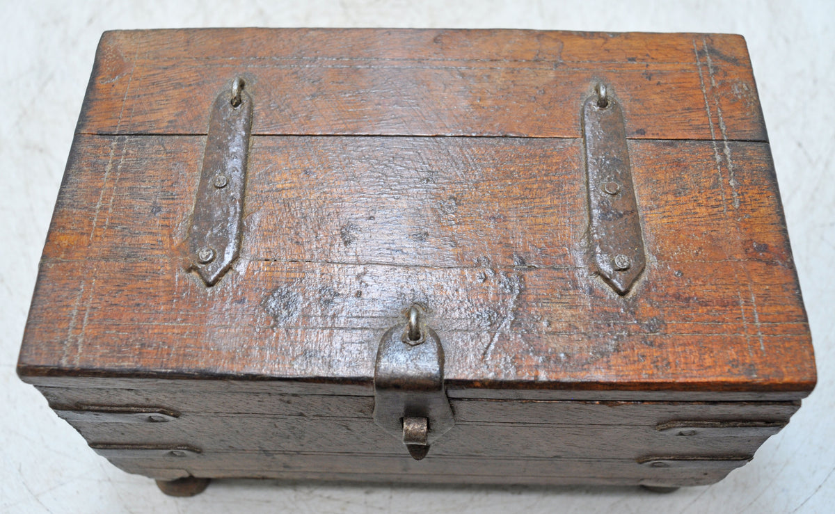 Vintage Wooden Small Storage Box Original Old Hand Crafted