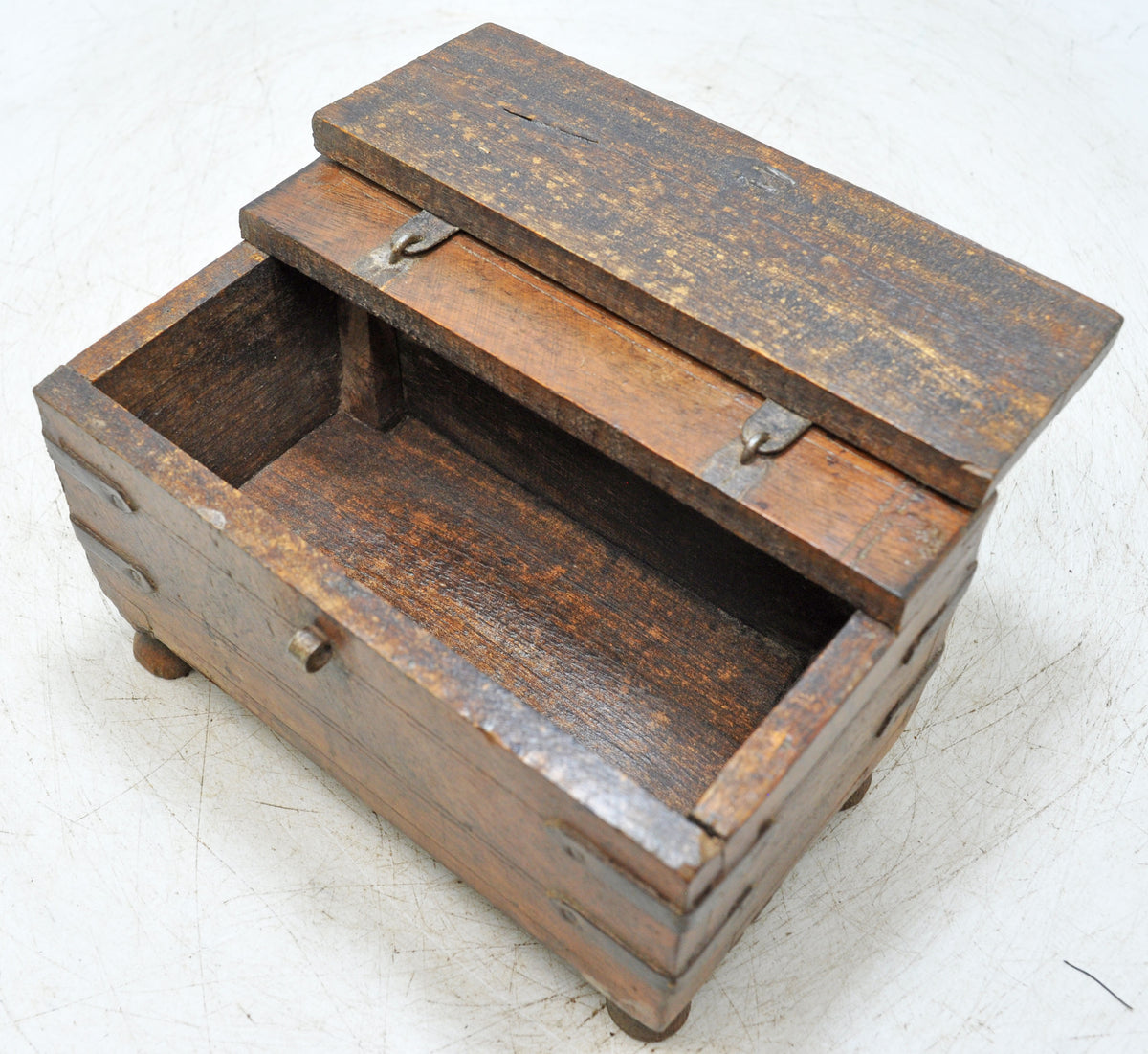 Vintage Wooden Small Storage Box Original Old Hand Crafted