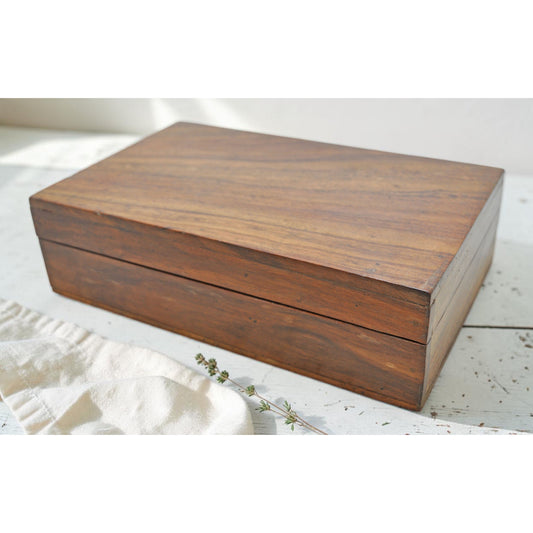 Vintage Wooden Storage Box Original Old Hand Crafted