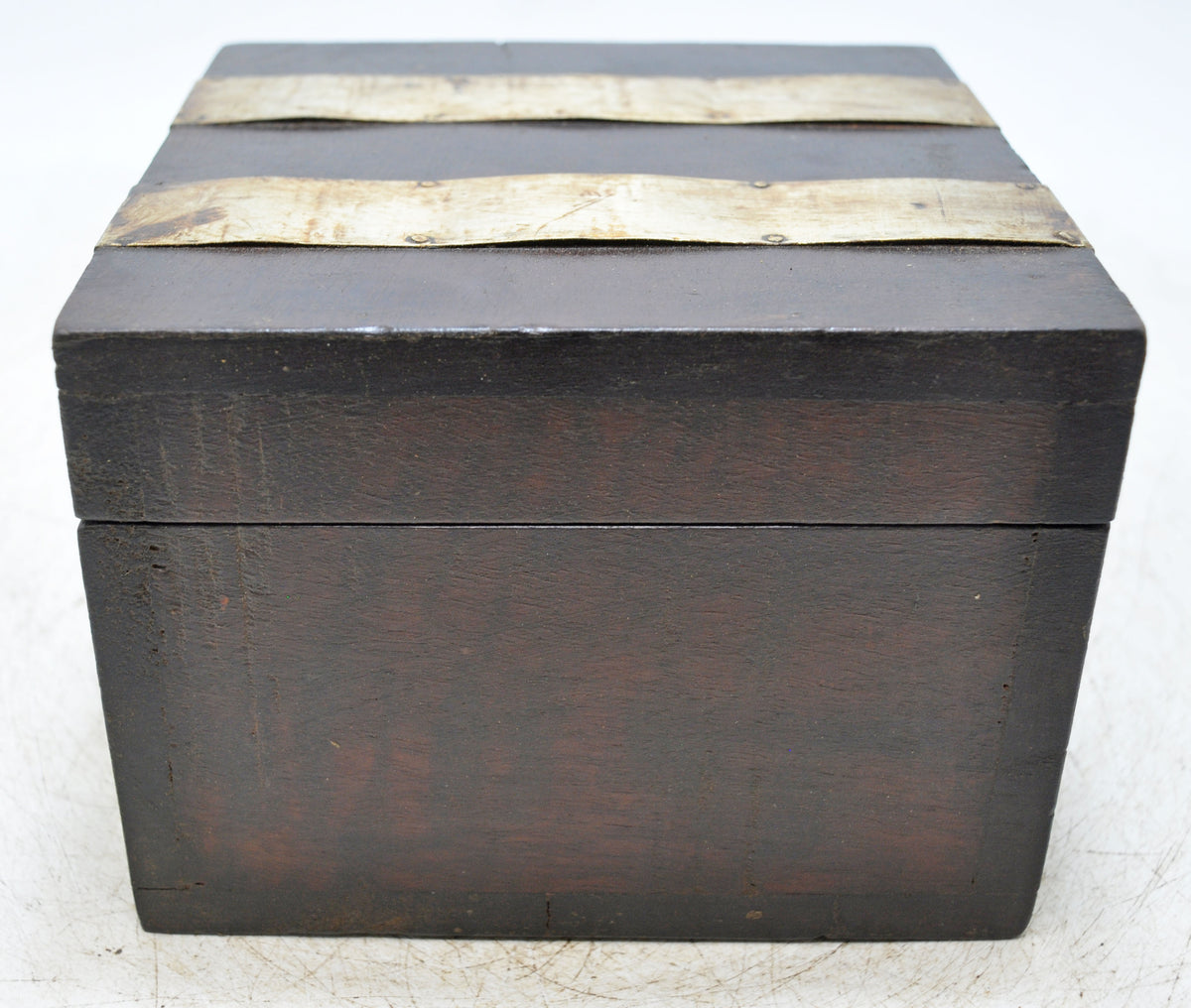 Vintage Wooden Square Storage Chest Box Original Old Hand Crafted