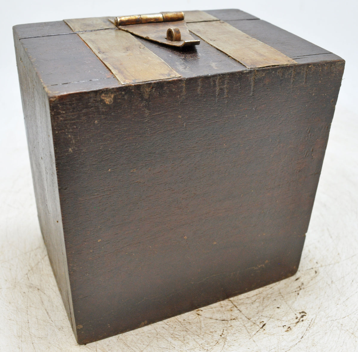 Vintage Wooden Square Storage Chest Box Original Old Hand Crafted