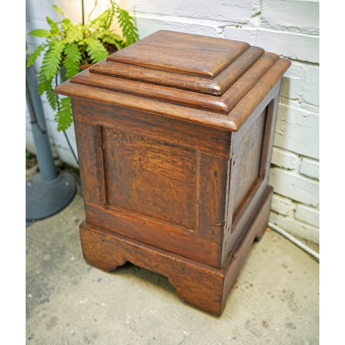 Vintage Wooden Square Storage Chest Box Original Old Hand Crafted