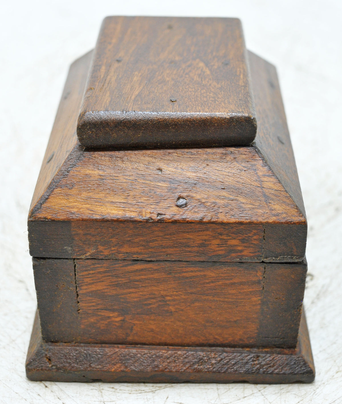 Vintage Wooden Dome Shaped Storage Box Original Old Hand Crafted
