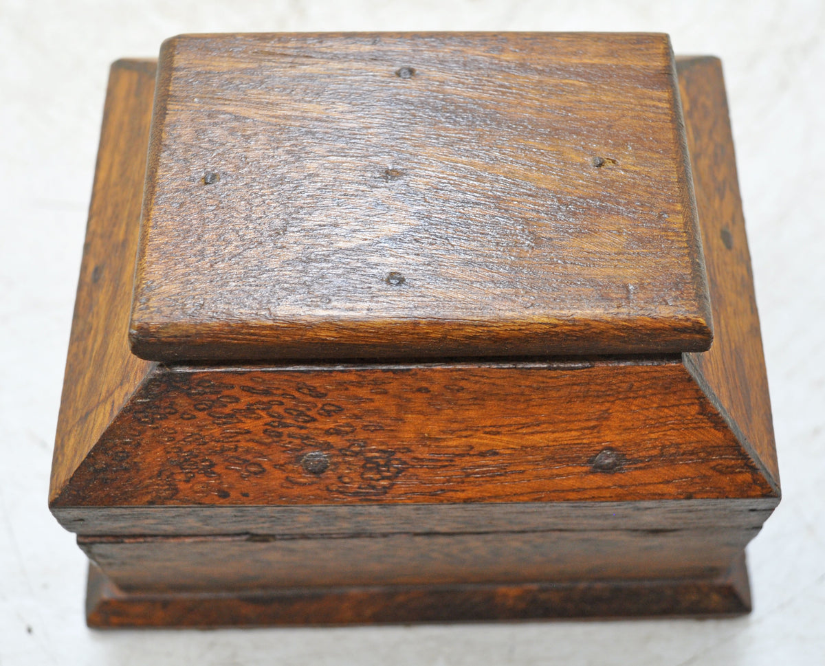 Vintage Wooden Dome Shaped Storage Box Original Old Hand Crafted