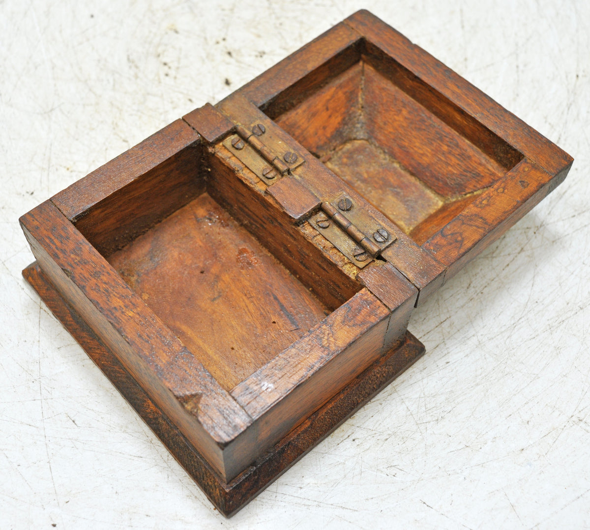Vintage Wooden Dome Shaped Storage Box Original Old Hand Crafted