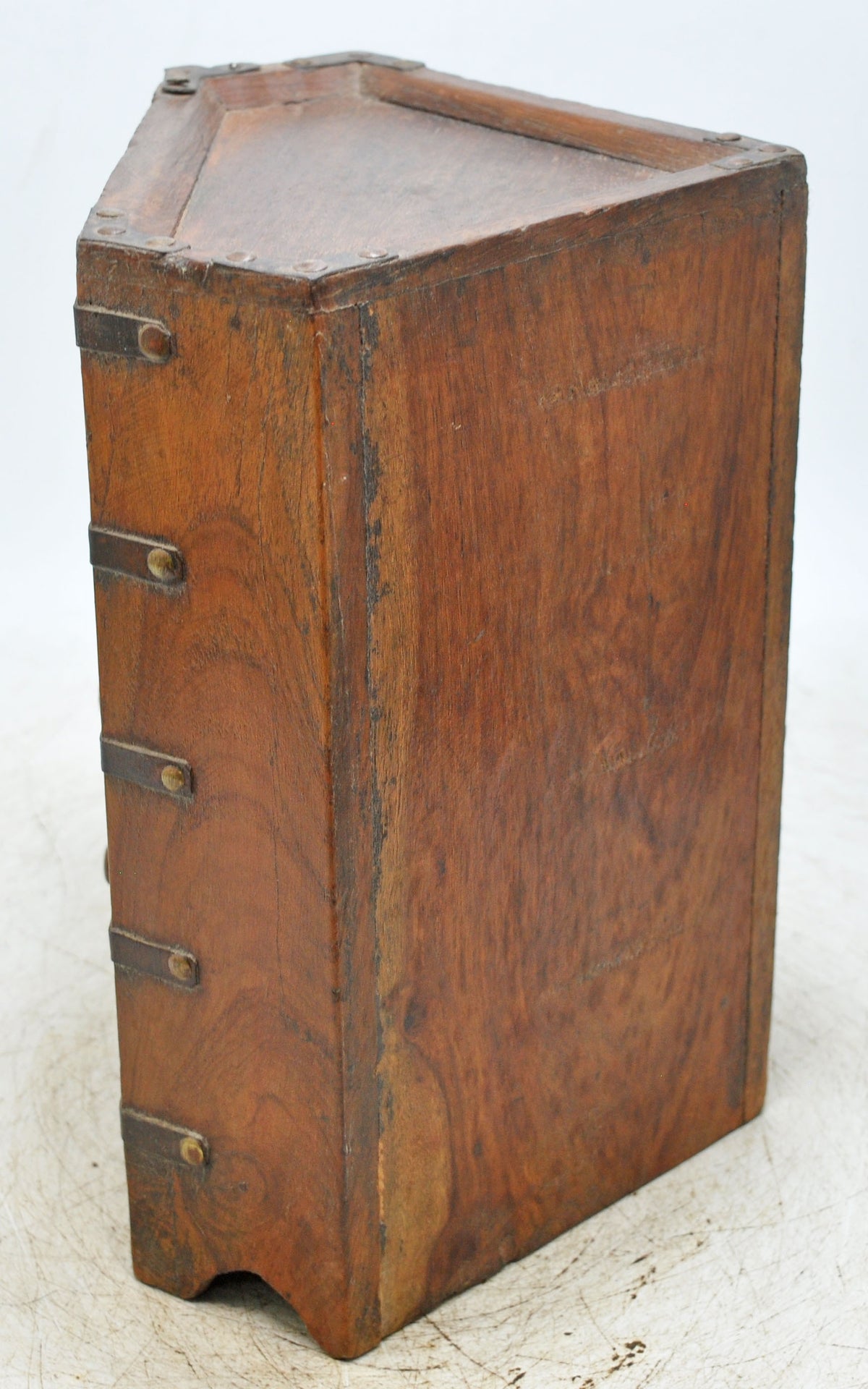Vintage Wooden 4 Drawers Storage Box Original Old Hand Crafted