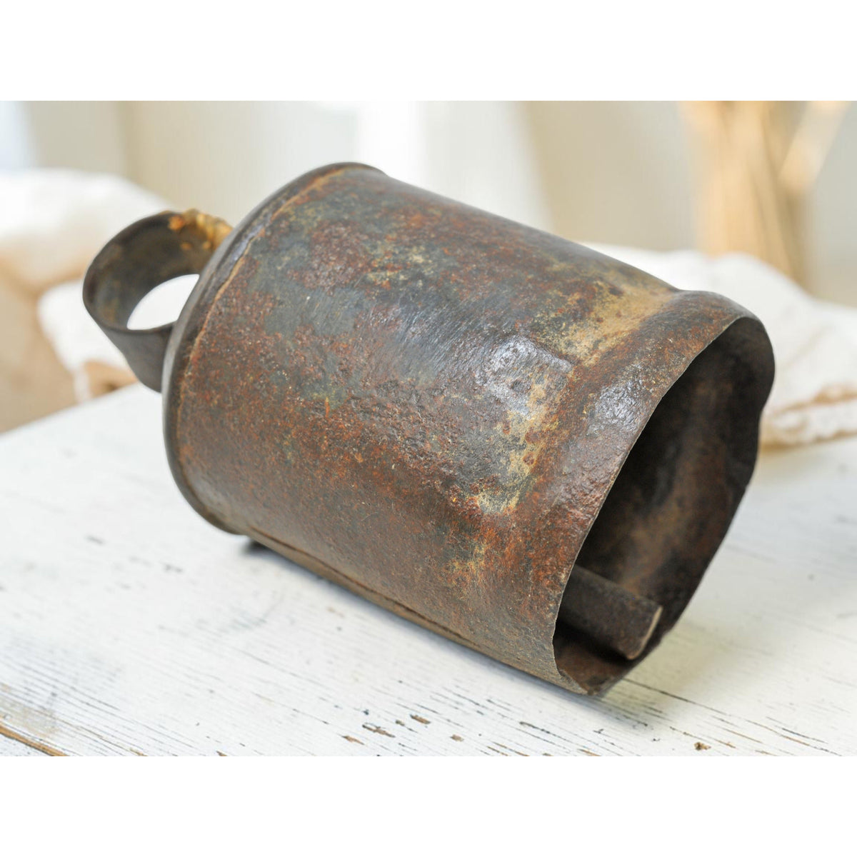 Antique Iron Animals Cow Bell Original Old Hand Crafted Engraved