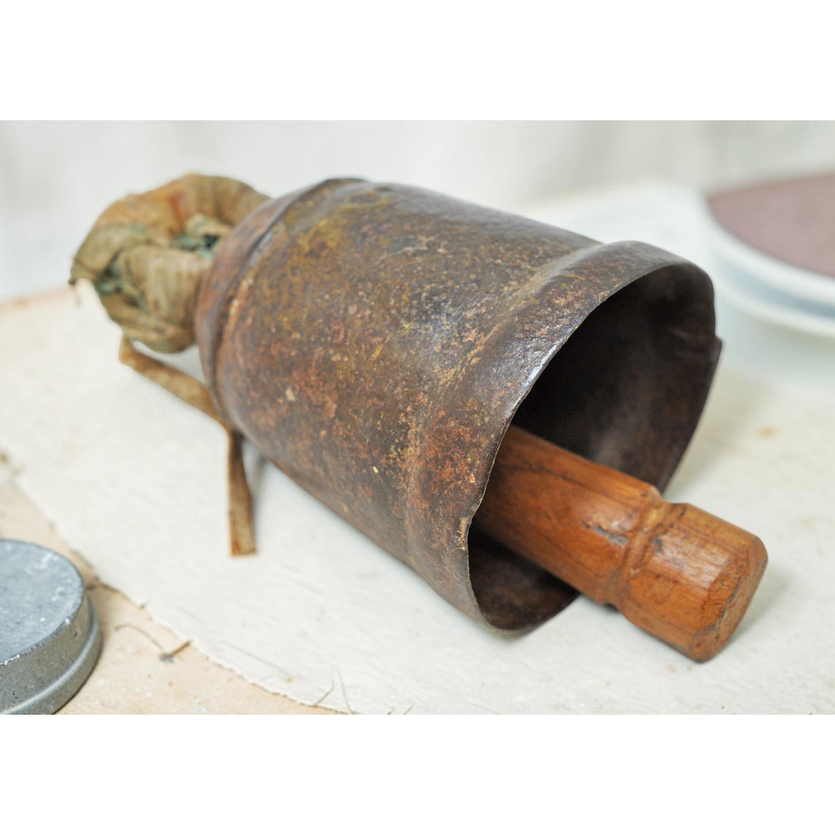 Antique Iron Animals Cow Bell Original Old Hand Crafted Engraved