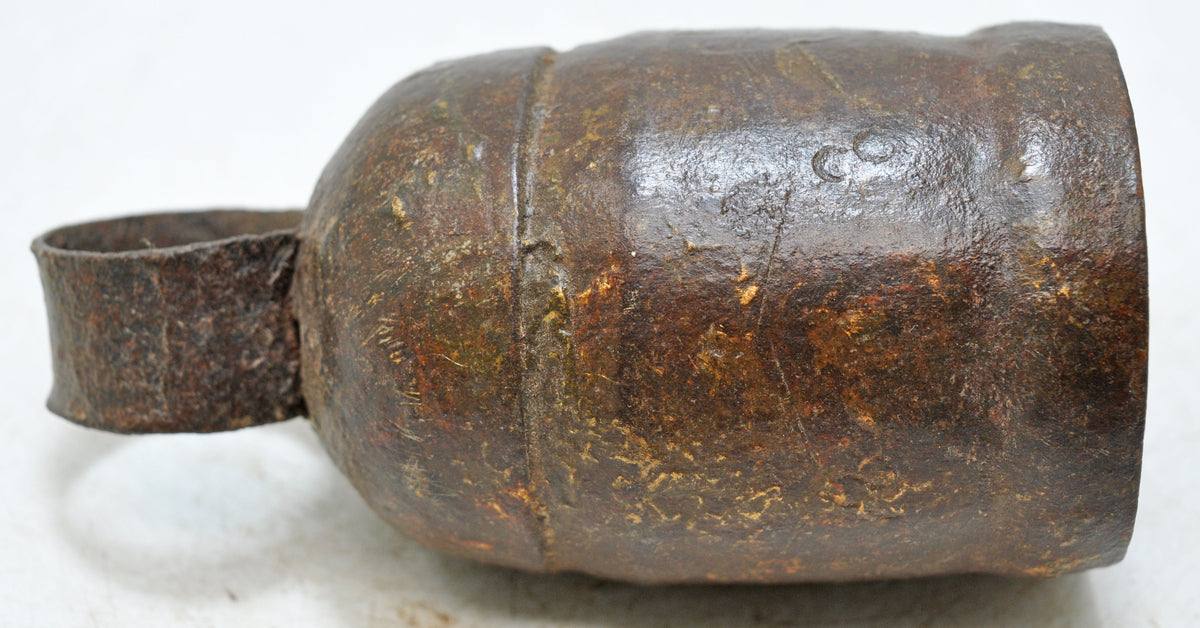 Antique Iron Animals Cow Bell Original Old Hand Crafted Engraved