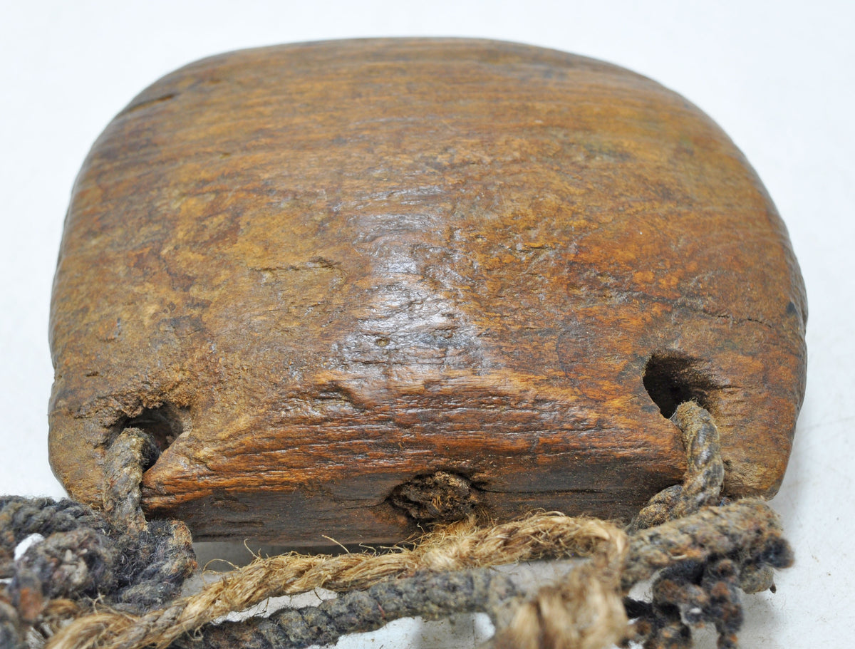 Antique Wooden Animals Cow Bell Original Old Hand Carved