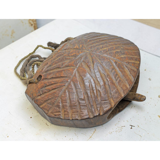 Antique Wooden Animals Cow Bell Original Old Hand Carved