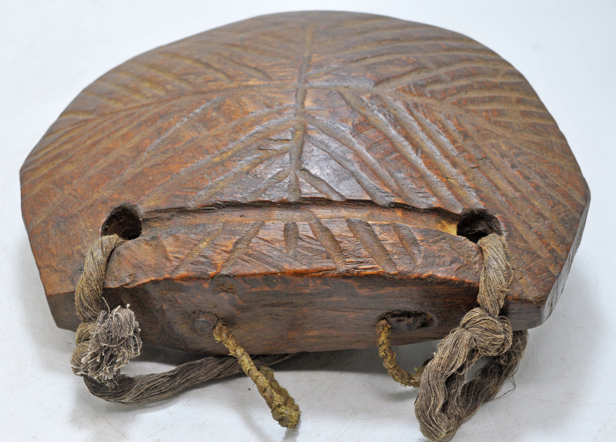 Antique Wooden Animals Cow Bell Original Old Hand Carved