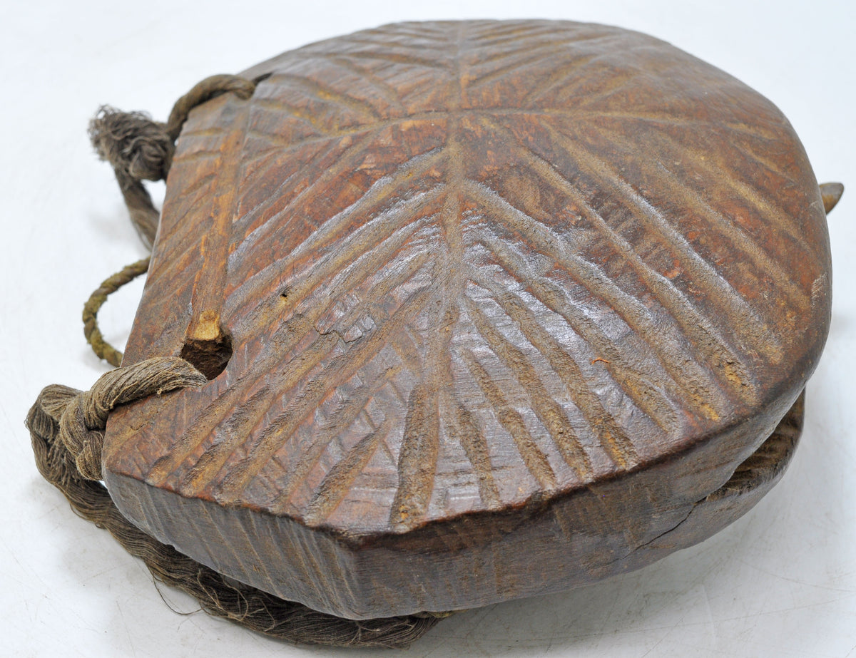 Antique Wooden Animals Cow Bell Original Old Hand Carved