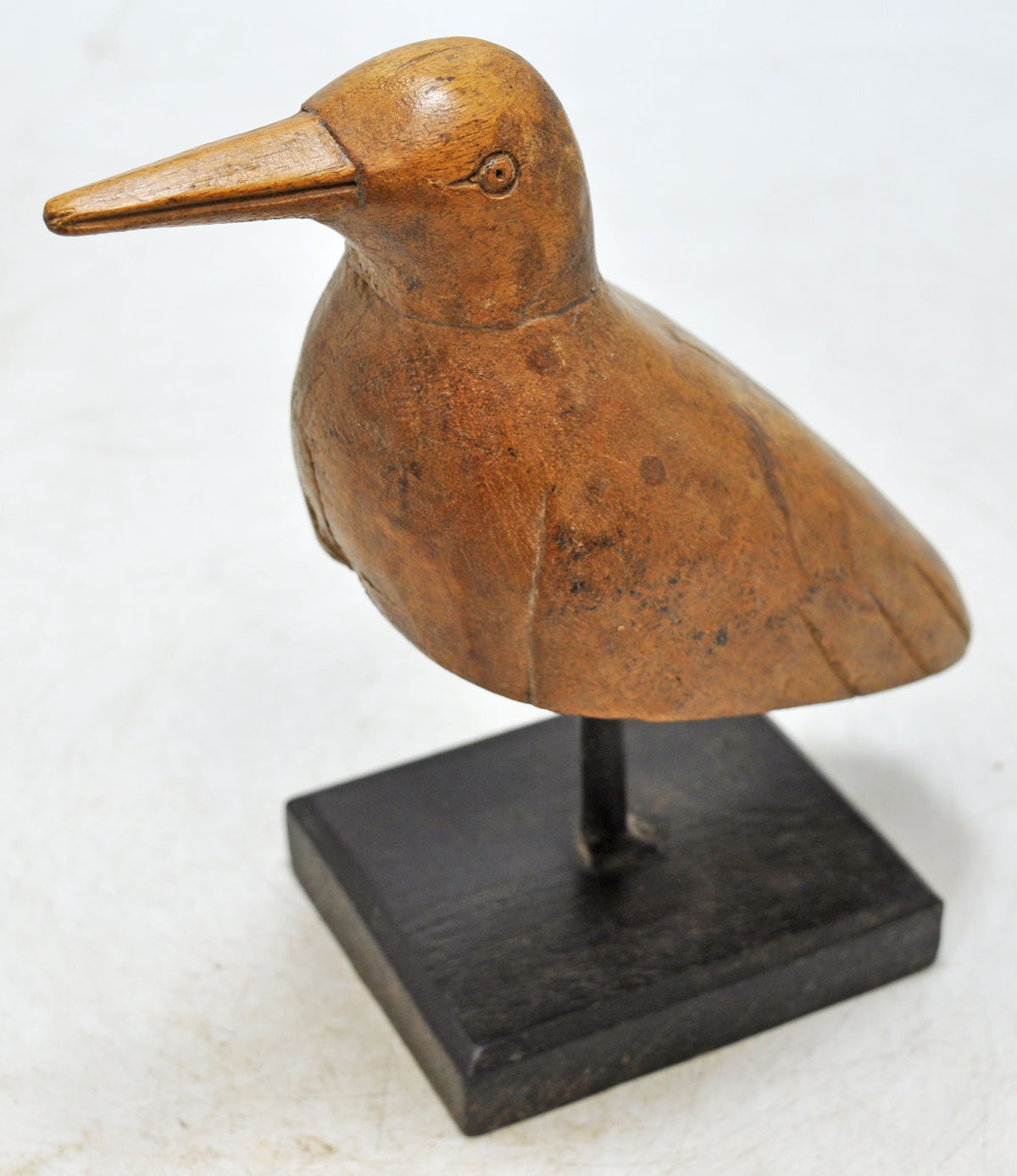 Vintage Wooden Bird Figurine Original Old Hand Carved