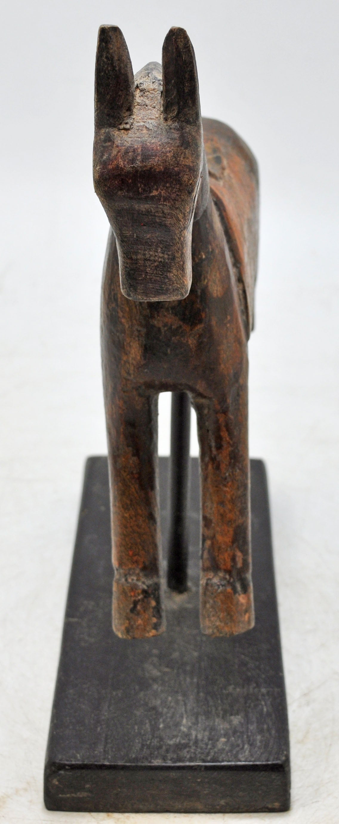 Vintage Wooden Horse Figurine Original Old Hand Carved Painted