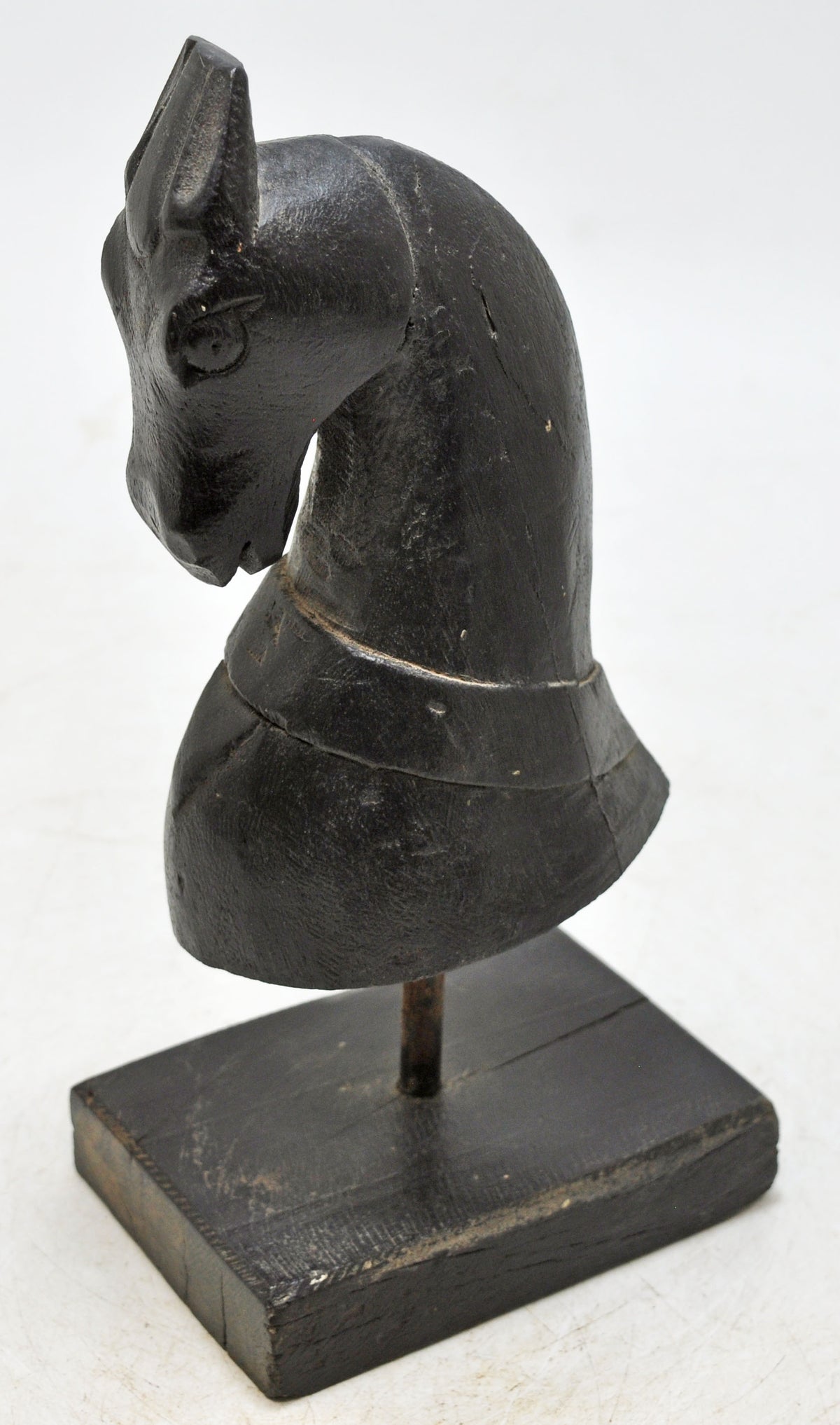 Vintage Wooden Horse Head Bust Figurine Original Old Hand Carved