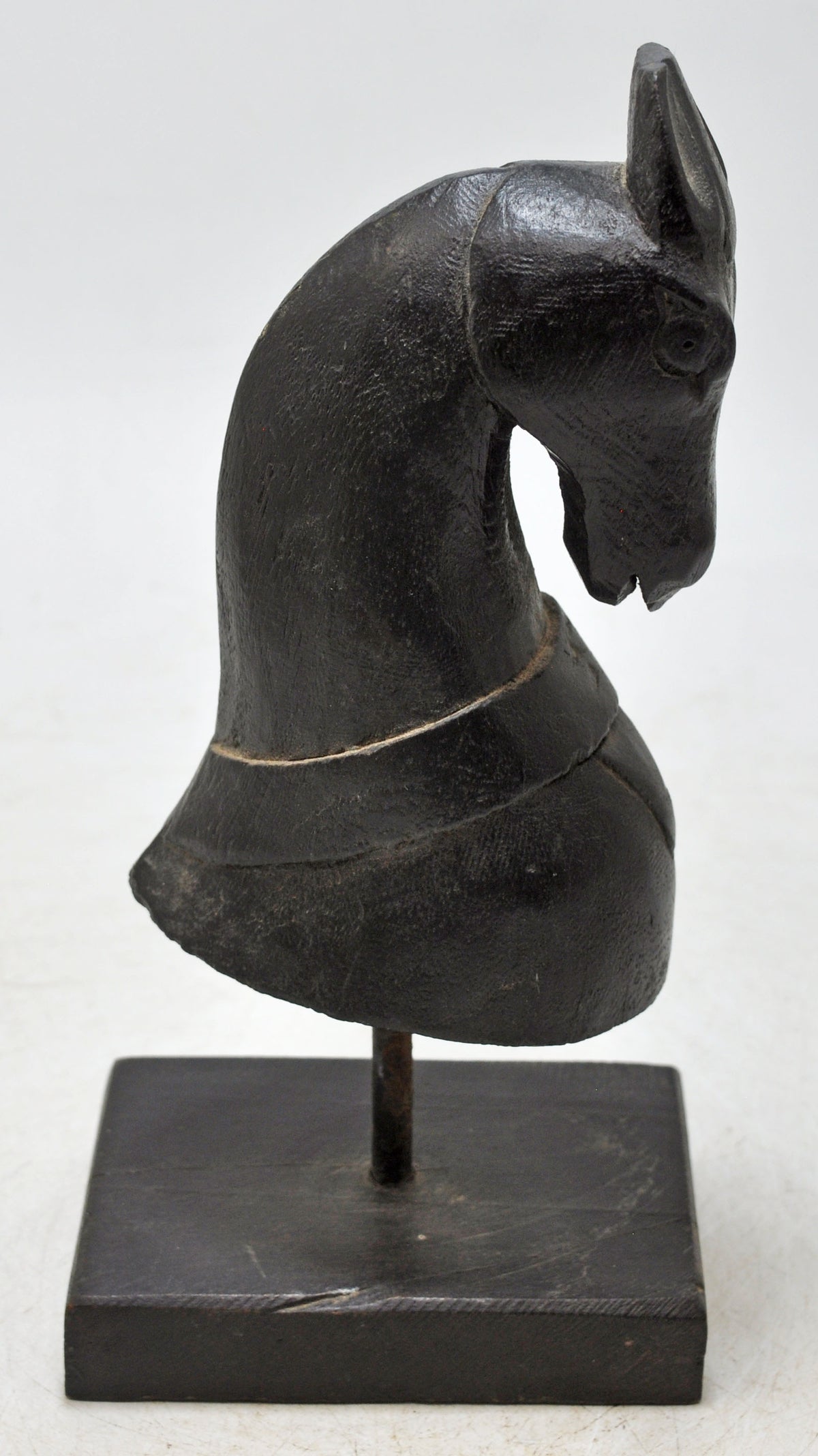 Vintage Wooden Horse Head Bust Figurine Original Old Hand Carved
