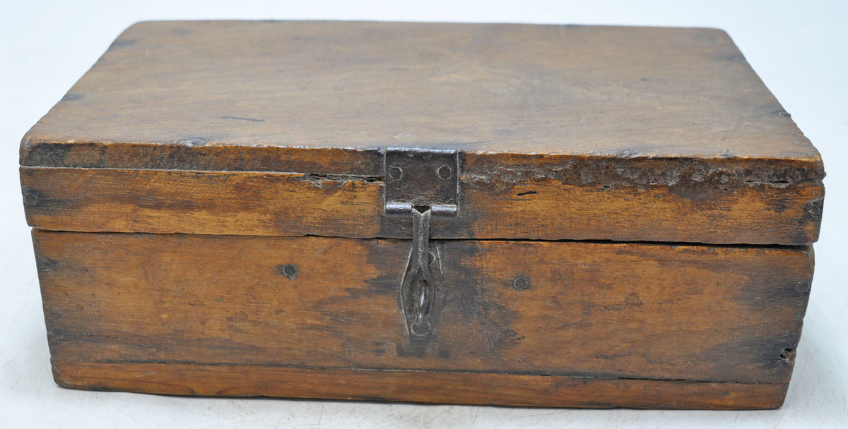Antique Wooden Storage Box Original Old Hand Crafted
