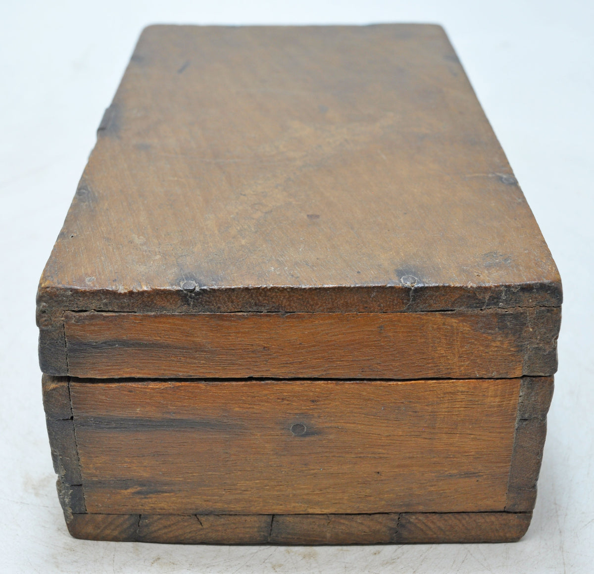 Antique Wooden Storage Box Original Old Hand Crafted