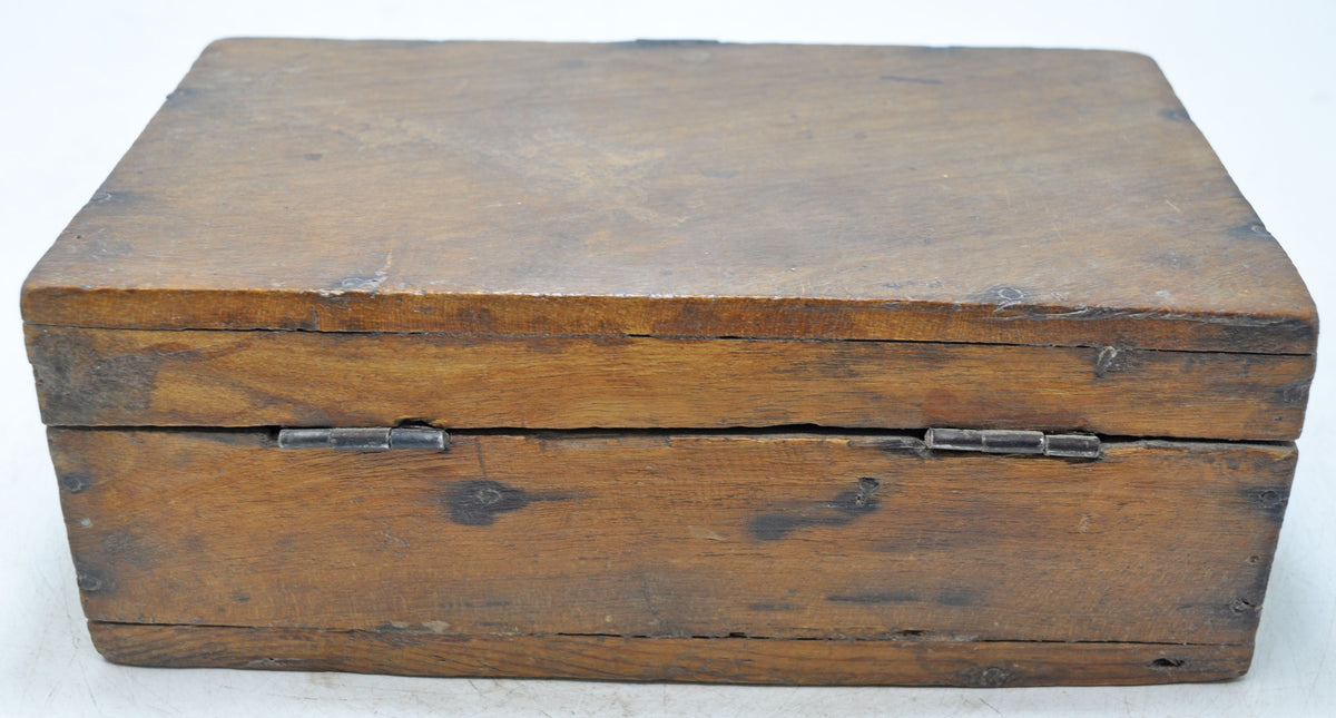 Antique Wooden Storage Box Original Old Hand Crafted